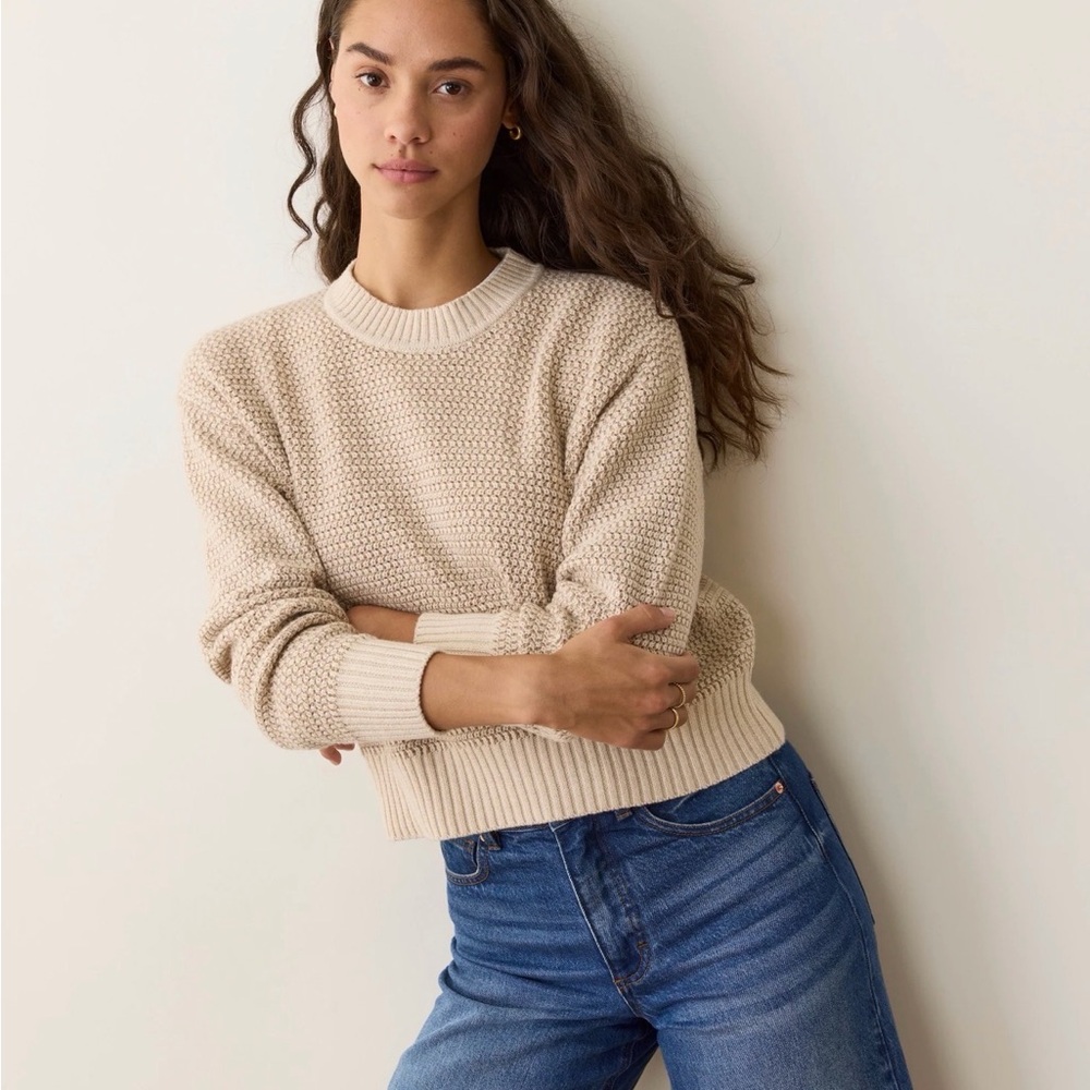 Marine Layer Textured Cream Sweater